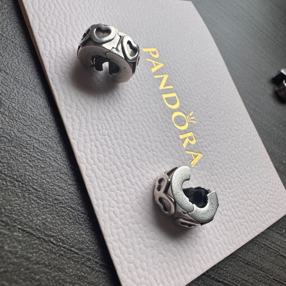 Pandora Silver Heart Charms